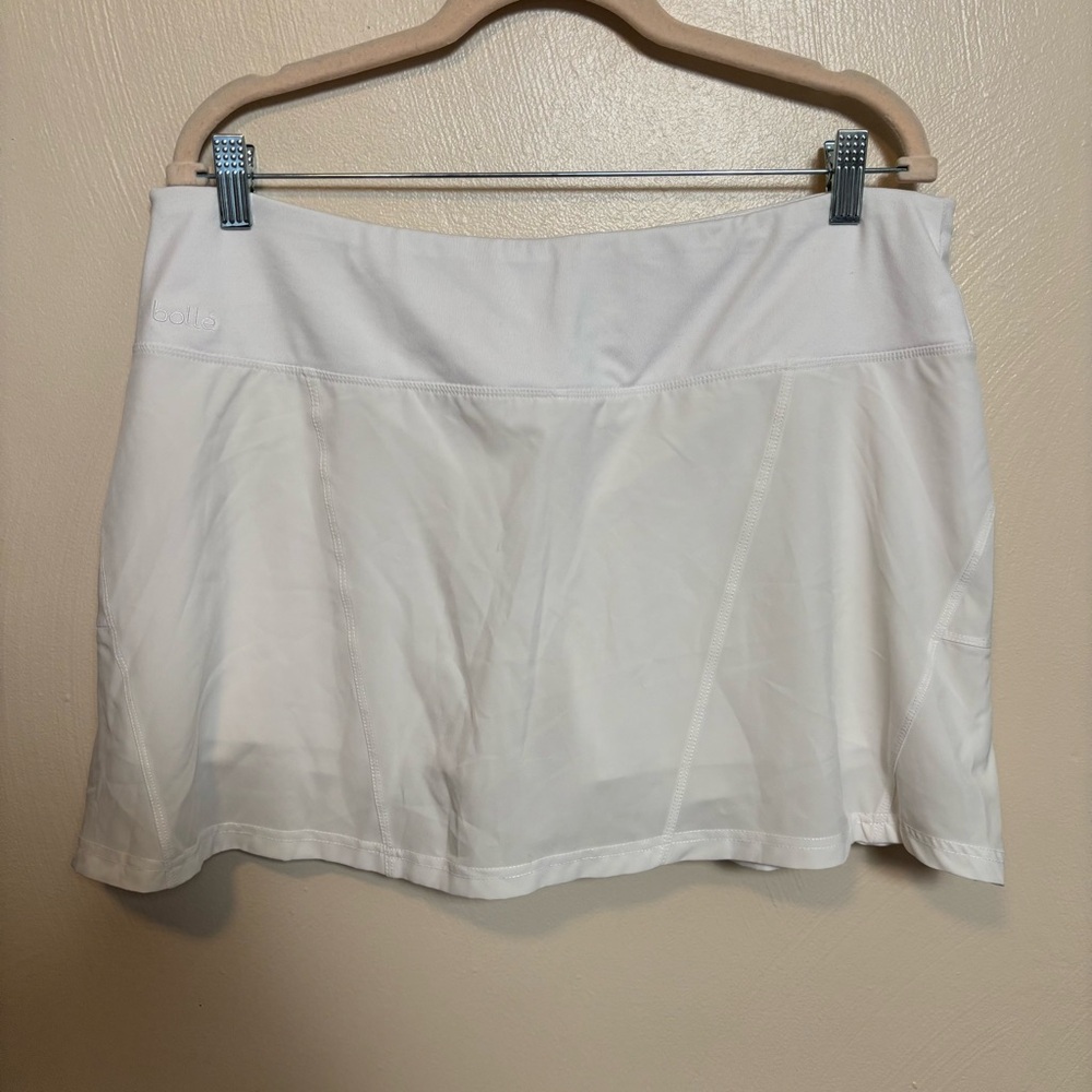 Bolle Women's‎ Skort Tennis Pickleball Athletic Pleated White Shorts Size XL
